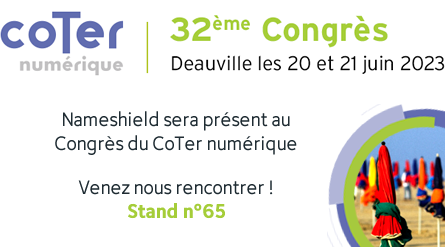 Nameshield sera présent au Congrès du CoTer numérique – Les 20 et 21 juin 2023 à Deauville