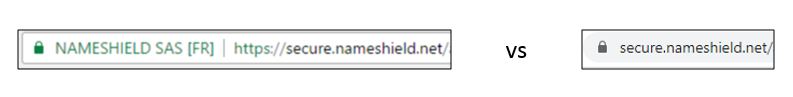 SSL 2020 - EV certificate - Nameshield